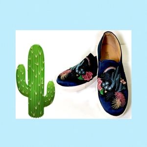 Blue Suede Slip on shoes/ Loafers by Dirty Laundry